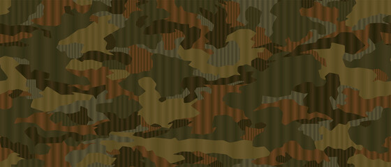 Full seamless khaki camouflage texture pattern vector. Army skin design for textile fabric printing and wallpaper. Design for fashion and home design.