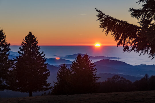 Sonnenuntergang auf dem Kandel