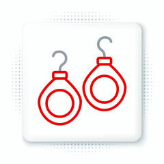 Line Earrings icon isolated on white background. Jewelry accessories. Colorful outline concept. Vector