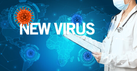 Doctor fills out medical record