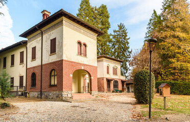 Fototapeta premium Castiglioni Ethno-Archaeological Museum inside Villa Toeplitz of Varese, Lombardy, Italy