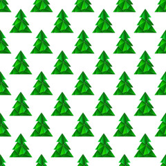 Obraz premium Vector seamless pattern with colorful christmas tree from triangles
