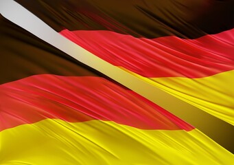 German Flag Illustration 3D Rendering (3D Artwork)