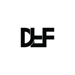 dtf initial letter monogram logo design