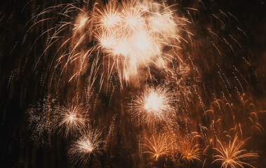 exploding fireworks New Year background