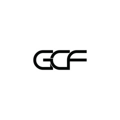 gcf initial letter monogram logo design