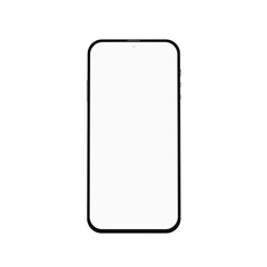 Realistic phone screen smartphone black color. Mock up of modern smartphone. 3D rendering.
