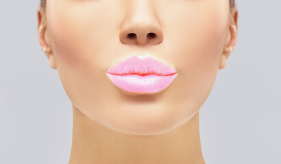 Color lips.Lipstick colors.Testing different lipsticks