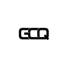 gcq initial letter monogram logo design