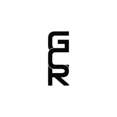gcr initial letter monogram logo design