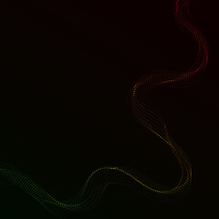 Wave dot pattern. Red and green abstract wave. Design element. eps 10