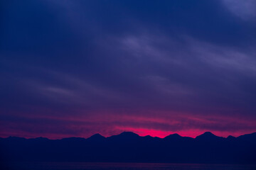 The unique beauty of the sunset