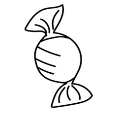 Doodle vector cartoon fast food yummy.