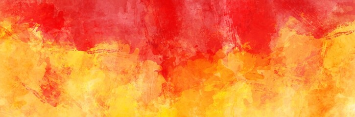 Abstract background painting art with red and yellow watercolor paint brush for December sale poster, banner, website, phone case design.