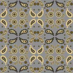 Floral pattern paisley style Paisley print. Doodle background