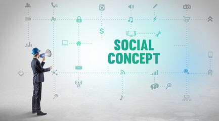 Engineer working on a new social media