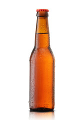 small brown bottle with beer