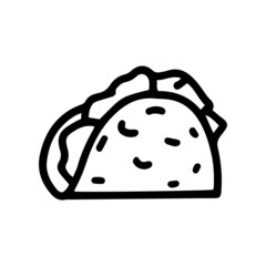 taco line vector doodle simple icon design