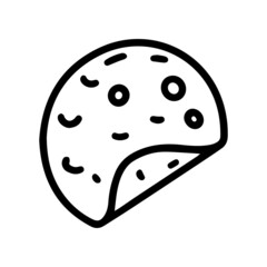 tortilla line vector doodle simple icon design