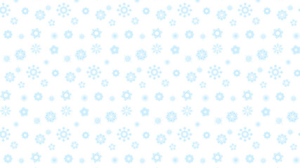 Luxury Christmas print with blue pastel colors  snowflakes on transparent background. Seamless pattern hand drawn snowfall for holiday design. 