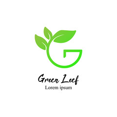 Green leaf  logo