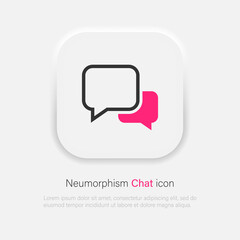 Chat vector icon in trendy neumorphic style. Vector EPS 10