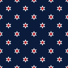 seamless pattern with stars on blue background. vector illustration 