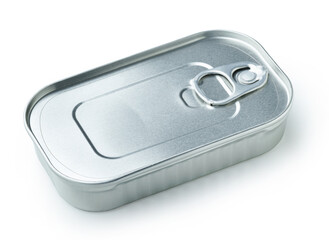 metal can isolated on white
