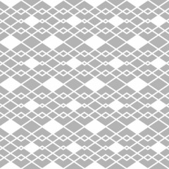 geometric seamless pattern with rhombus and ornaments on gray backdrop. vector illustration 