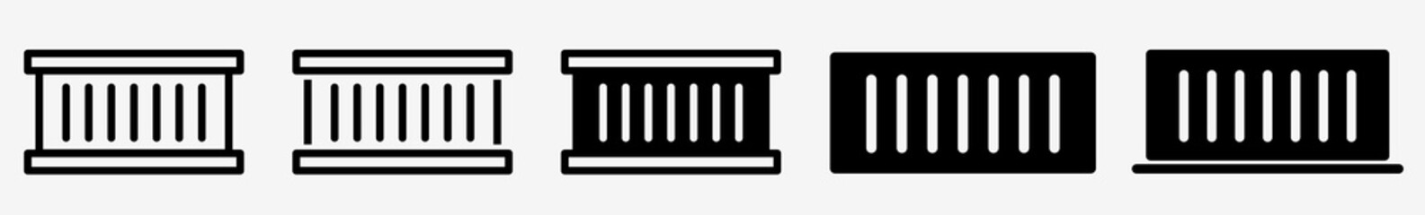 Container Icon Cargo Container Set | Containers Icon Freight Vector Illustration Logo | Shipping Container-Icon Isolated Ship Container Collection