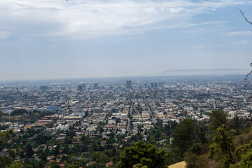 Obraz premium Aerial view of Los Angeles in California seen from observatory