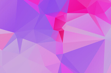 Colorful purple vivid polygonal triangular background pattern