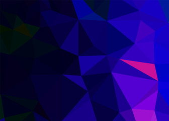 Obraz premium Geometric design. Dark blue ​gradient background. Geometric triangle, mosaic, abstract background EPS 10 Vector