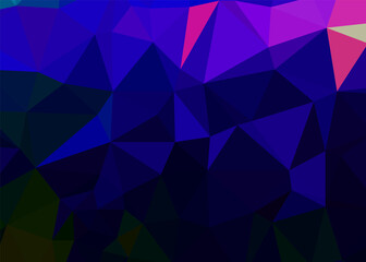 Geometric design. Dark blue ​gradient background. Geometric triangle, mosaic, abstract background EPS 10 Vector