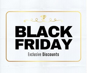 Black Friday exclusive discounts background, Black Friday promotional banner, discount text
