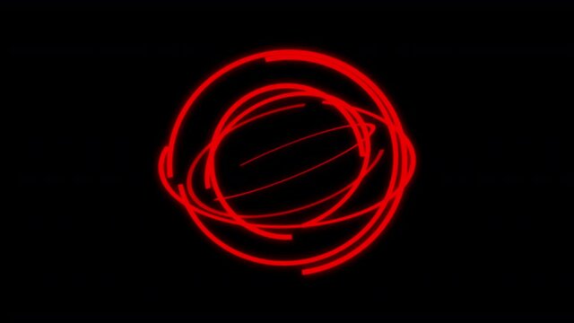 3D Arc Sphere Blinking Red VJ Loop Animation Small