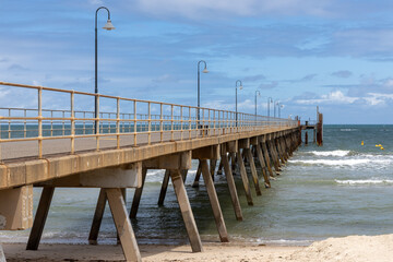 The glenelg jettty on a bright sunny day at Glenelg South Australia on November 15th 2021