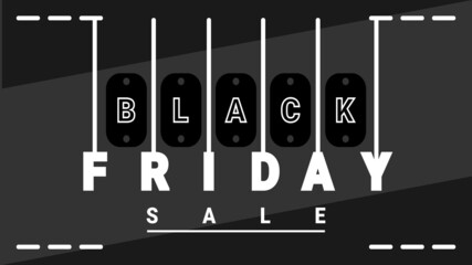 Black Friday sale banner. Social media vector illustration template