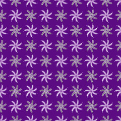 Purple swirling triangle repeat pattern