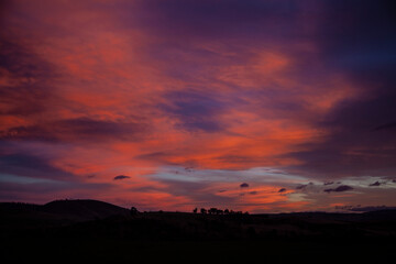 sunset in the sky
