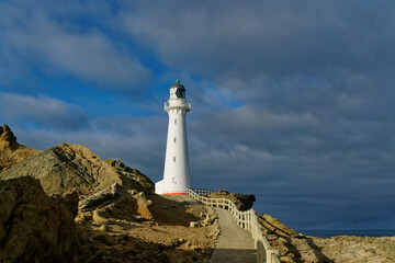 Fototapeta na wymiar Castle Point Lighthouse, Wairarapa east coast, north island, New Zealand.