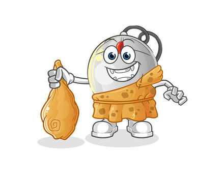 computer mouse cartoon character holding food