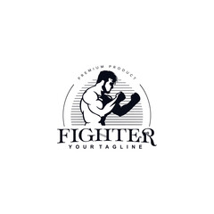 Martial Arts Logo Design Vector Illustration Template Idea
