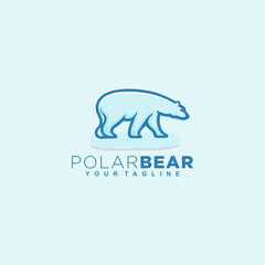 Polar Bear logo vector design template inspiration idea