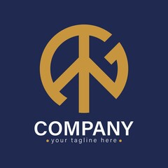 Peace symbol logo for business