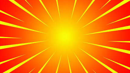 Obraz premium Sun Rays or Explosion Boom for Comic Books Radial Background Raster