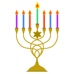 symbolic candlestick at a Jewish festival