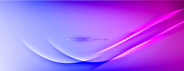Abstract background - lines composition created with lights and shadows. Technology or business digital template. Trendy simple fluid color gradient abstract background with dynamic