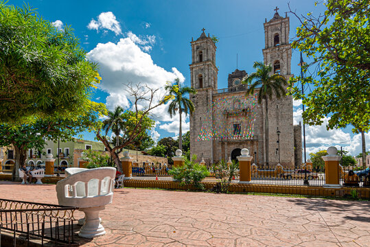 Francisco Canton Rosado park in Valladolid, Yucatan, Mexico