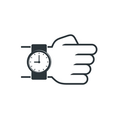 illustration of watch and hand